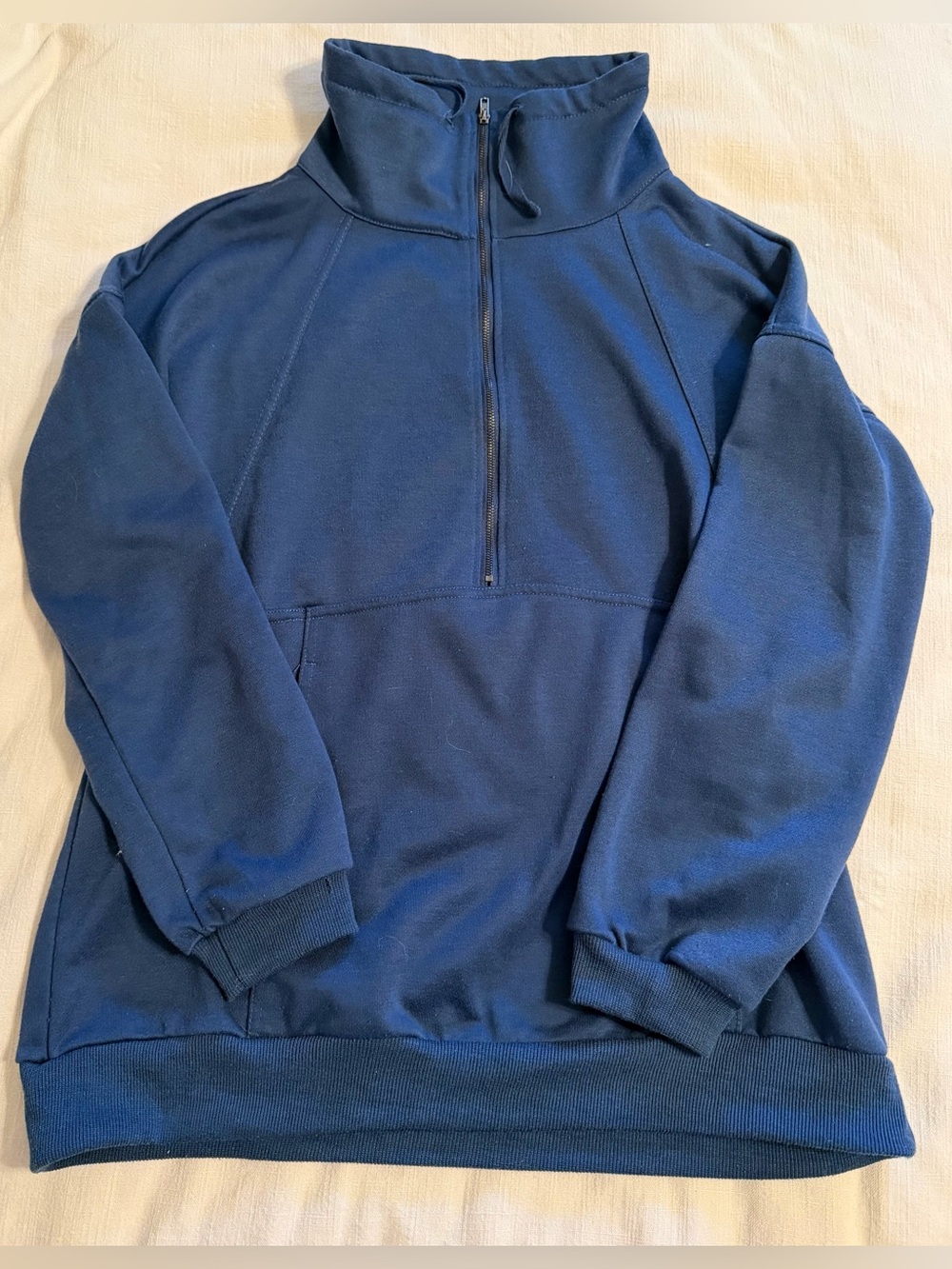 Navy Half-Zip Pullover Sweatshirt